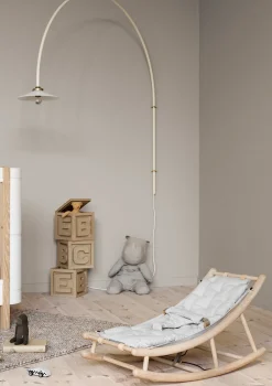 Baby- & Kleinkind-Wippe 'Wood' Eiche/grau