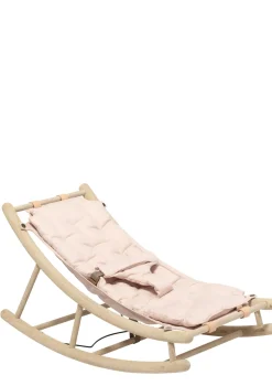 Baby- & Kleinkind-Wippe 'Wood' Eiche/rosa