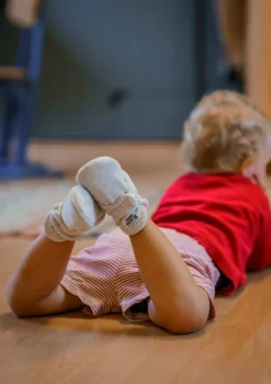Baby Booties Cotton Navy