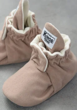 Baby Booties Gamuza Café