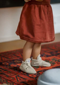 Baby Booties Gamuza Ivory