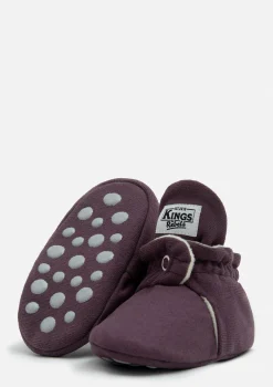 Baby Booties Gamuza Plum