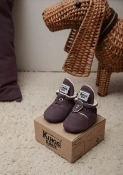 Baby Booties Gamuza Plum