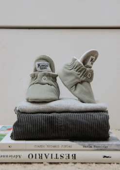 Baby Booties Gamuza Stone