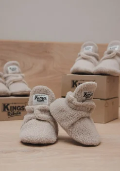 Baby Booties Teddy Beige