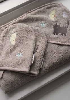 Baby Kapuzenhandtuch 'Petal' Moon Cat