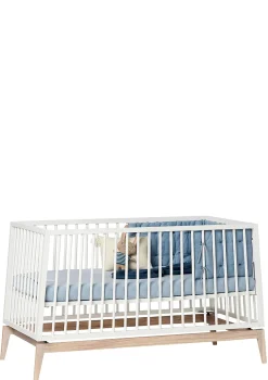 Babybett 'Luna' weiß / Eiche 140 x 70 cm
