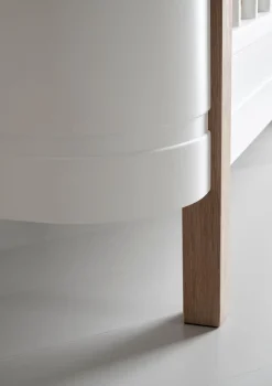 Babybett 'Wood Mini+' Weiß / Eiche 122-162 x 68 cm