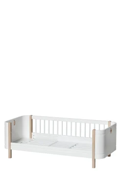 Babybett 'Wood Mini+' Weiß / Eiche 122-162 x 68 cm