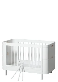 Babybett 'Wood Mini+' Weiß 122-162 x 68 cm