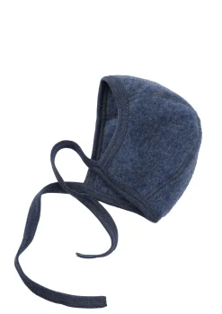 Baby-Häubchen Blau mélange