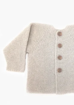 Babyjacke Reiskornoptik stein