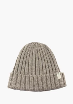 Babymütze gerippt beige