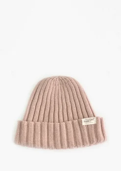 Babymütze gerippt puder