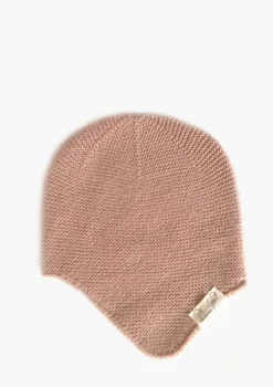 Babymütze mit Ohrenklappen puder