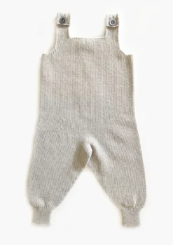 Babystrampler Reiskornoptik stein