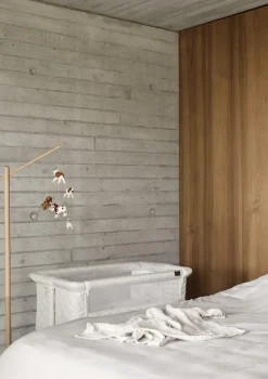 Beistellbett 'Side by Side' Natural Quilted Clay 84 x 50 cm