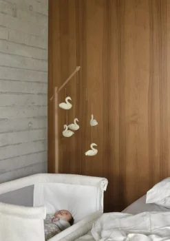 Beistellbett 'Side by Side' Natural Bouclé Cream 84 x 50 cm