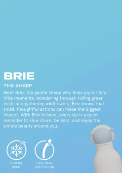 Bestie Trinkflasche Schaf 'Brie the Sheep' weiss 460 ml