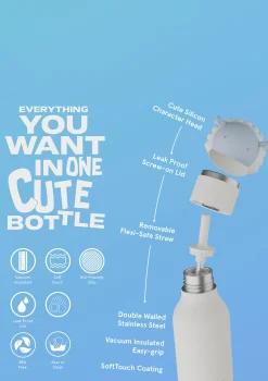 Bestie Trinkflasche Schaf 'Brie the Sheep' weiss 460 ml