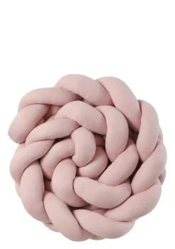 Bettschlange geflochten Strick rosa XL