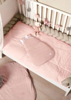 Bettschlange geflochten Strick sand XL