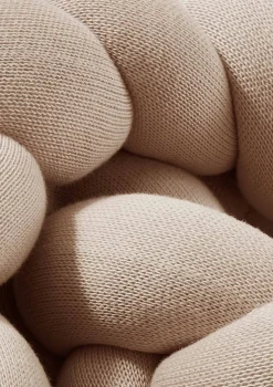 Bettschlange geflochten Strick altrosa