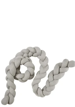 Bettschlange geflochten Strick grau