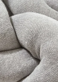 Bettschlange geflochten Strick grau