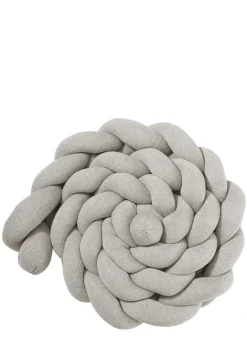 Bettschlange geflochten Strick grau