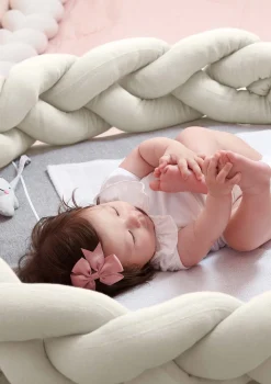 Bettschlange geflochten Strick natur