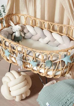 Bettschlange geflochten Trio beige/sand/natur XL