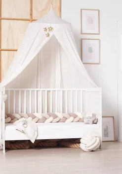 Bettschlange geflochten Trio altrosa/beige/natur