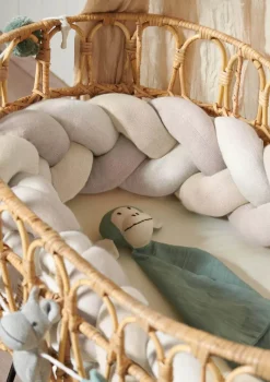 Bettschlange geflochten Trio beige/sand/natur