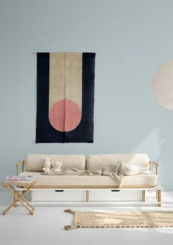 Bettsofa 'Camp' Weiß / Eiche 180 x 90 cm