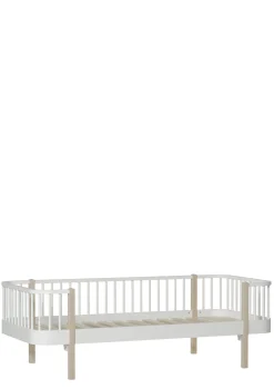 Bettsofa 'Wood Original' weiß / Eiche 200 x 90 cm