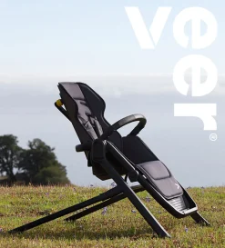 &Chill Campingstuhl Gestell dunkelgrau / schwarz