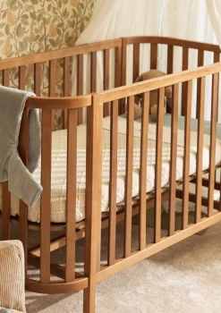 Decke Wiege 'Check Knit' Oatmeal 100 x 75 cm