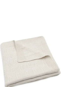 Decke Wiege 'Grain Knit' Oatmeal 75 x 100 cm