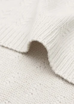 Decke Wiege 'Grain Knit' Oatmeal 75 x 100 cm