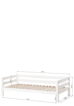 ECO Luxury' Einzelbett weiß 200 x 90 cm