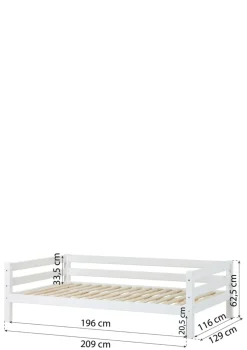 ECO Luxury' Einzelbett weiß 200 x 120 cm