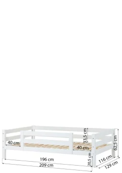 ECO Luxury' Einzelbett weiß 200 x 120 cm