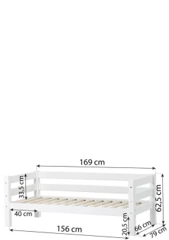 ECO Luxury' Einzelbett weiß 160 x 70 cm