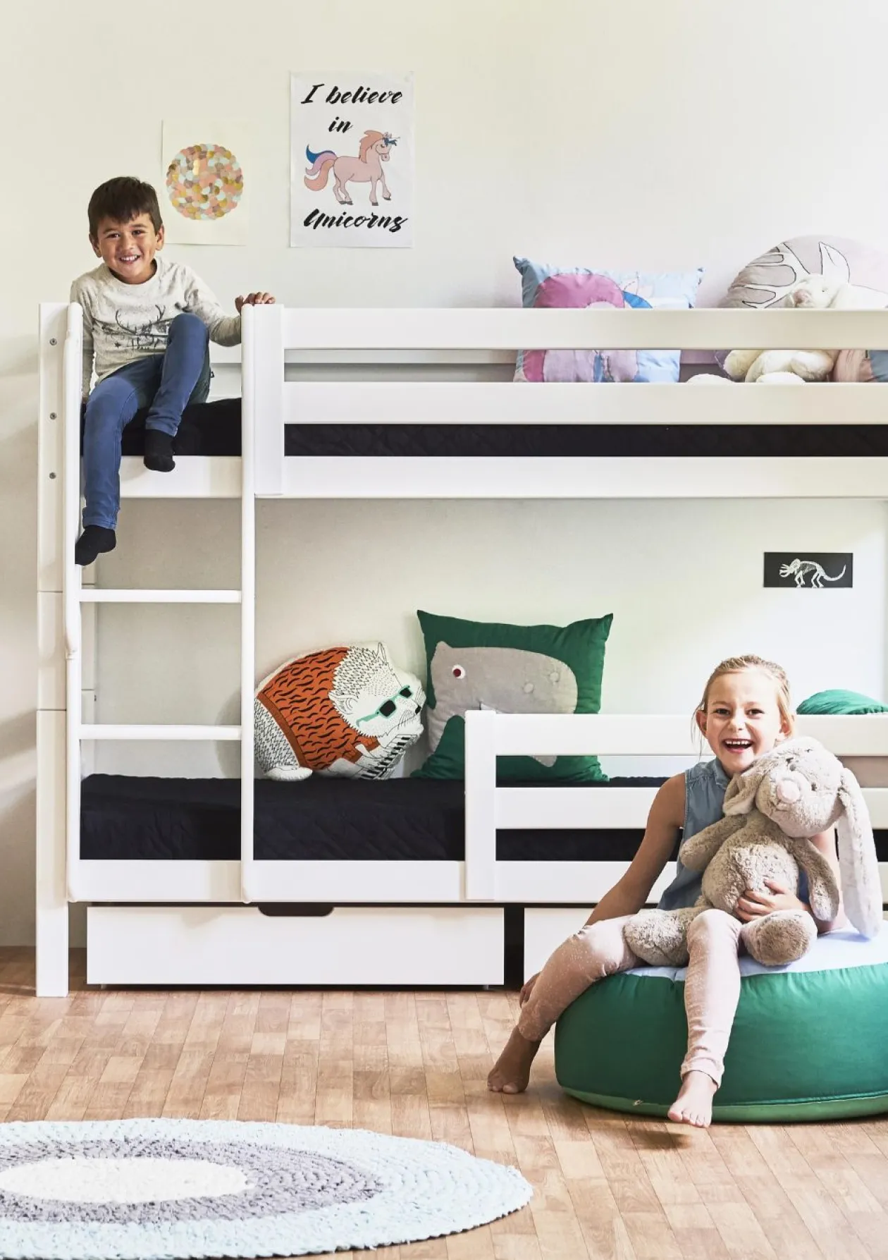 ECO Luxury' Etagenbett weiß 200 x 90 cm