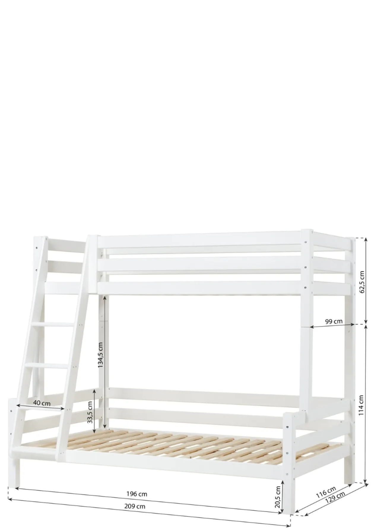 ECO Luxury' Familien-Etagenbett weiß