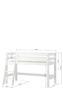 ECO Luxury' Halbhochbett weiß 160 x 70 cm