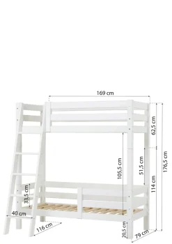 ECO Luxury' Hohes Etagenbett weiß 160 x 70 cm