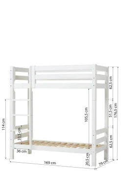 ECO Luxury' Hohes Etagenbett weiß 160 x 70 cm