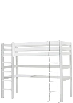 ECO Luxury' MEGA-Bett mit Schreibtisch & Lounge-Modul weiß 200 x 90 cm